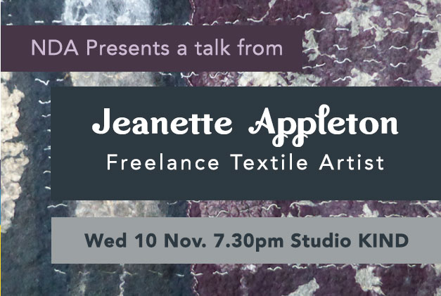 A talk from Jeanette Appleton Textile Artist